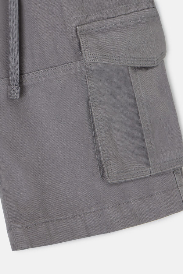 Silbon Bermudas cargo Cinzento