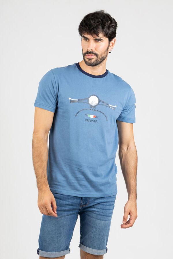 Privata T-shirt de manga curta Azul