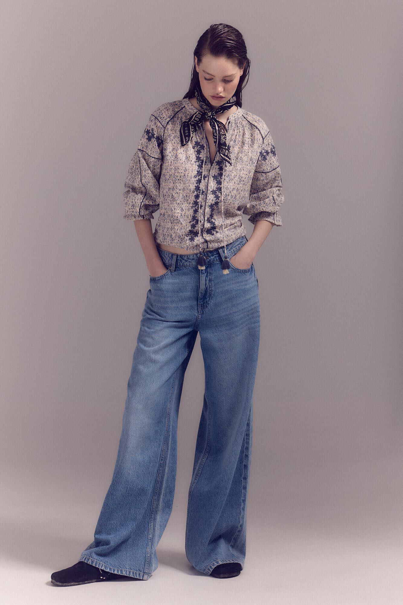 Vaqueros palazzo mujer hot sale