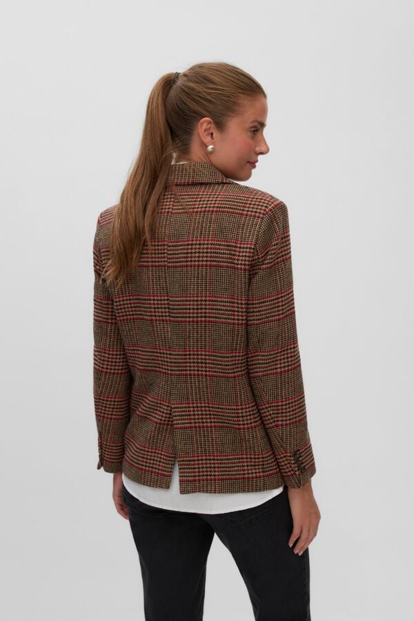 Vero Moda Blazer aos quadrados Castanho