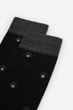 Cortefiel Micro design socks Black