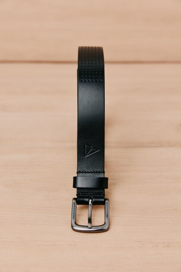 OOTO Cinto de pele Preto