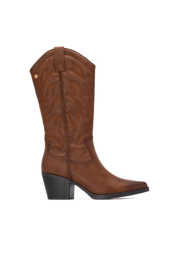 XTI Botas de cowboy femininas Castanho