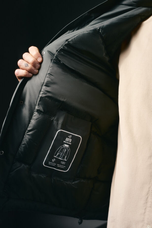 OOTO Parka acolchoada capuz Cinzento