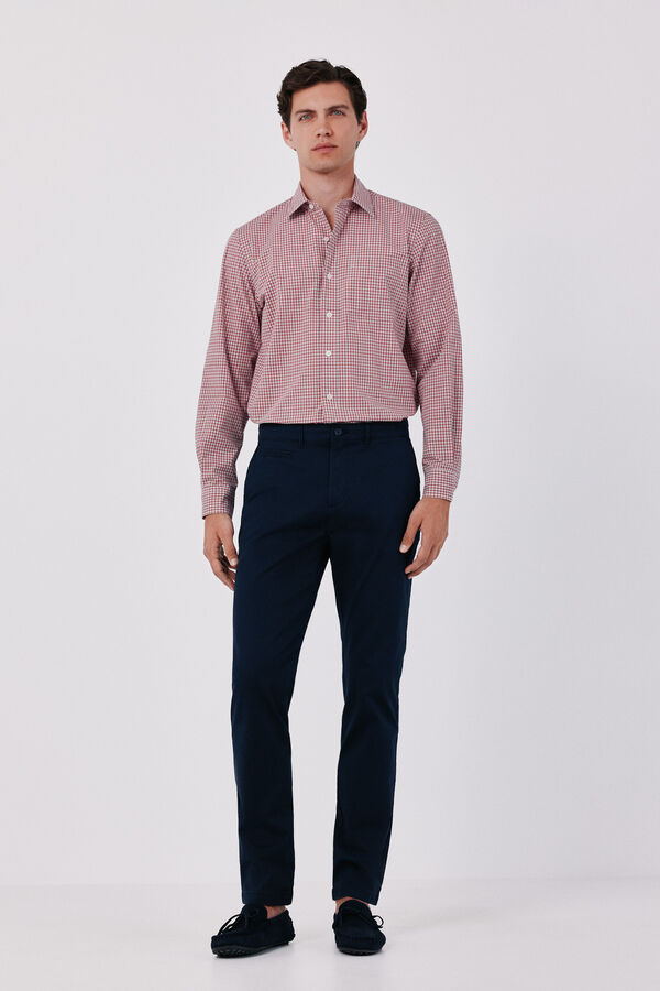Cortefiel Lightweight slim chinos Navy