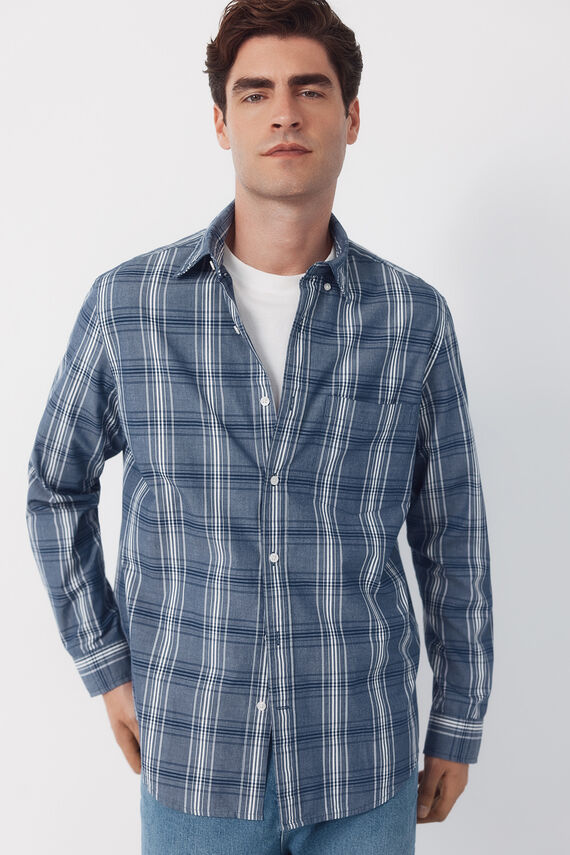 Camisa popelín cuadros