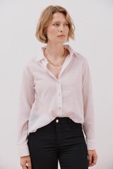 Cortefiel striped cotton shirt Purple
