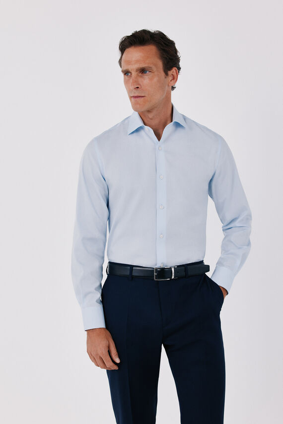 Camisa vestir lisa fácil plancha