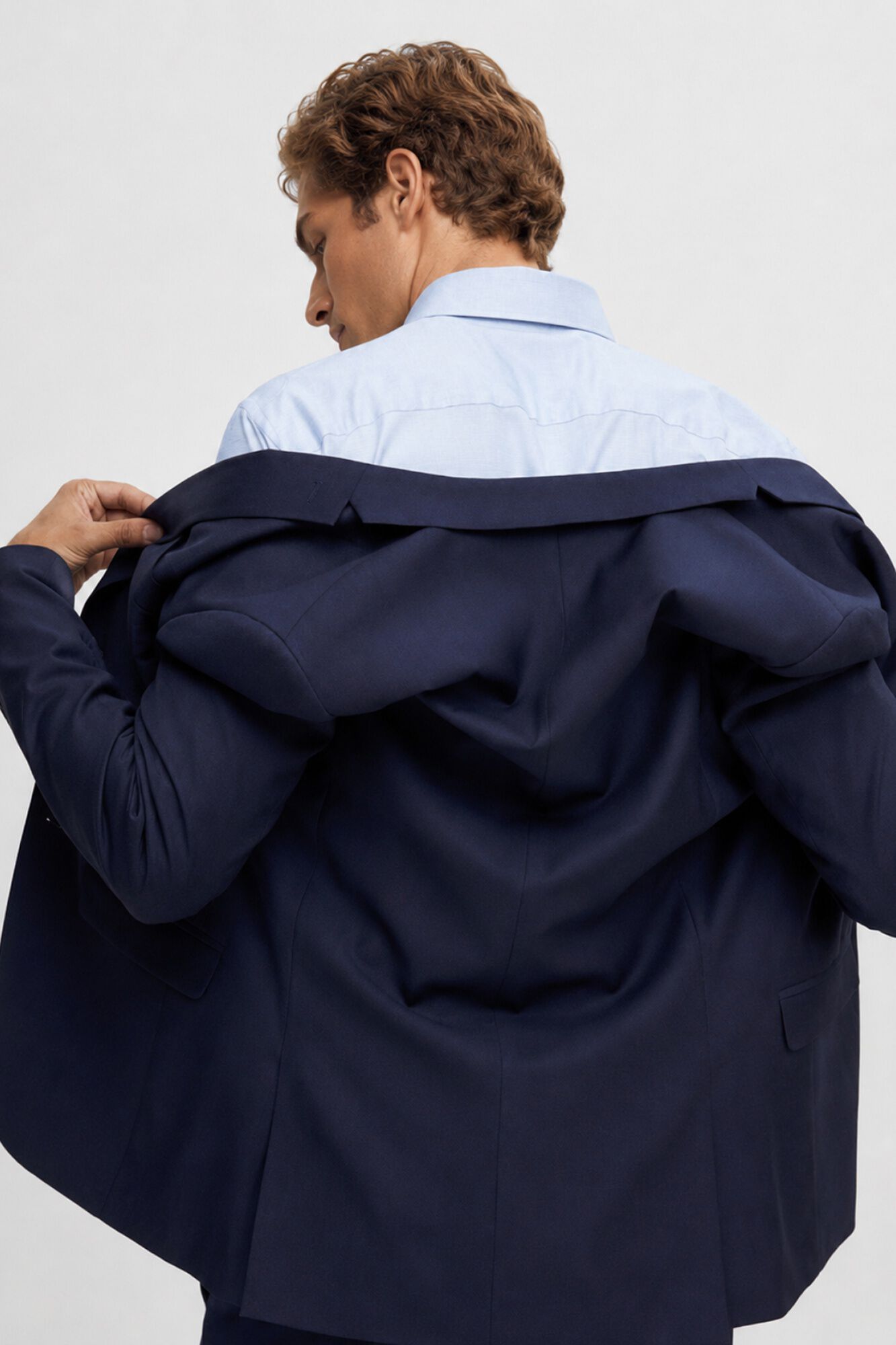 Selected Slim fit suit jacket made from recycled materials