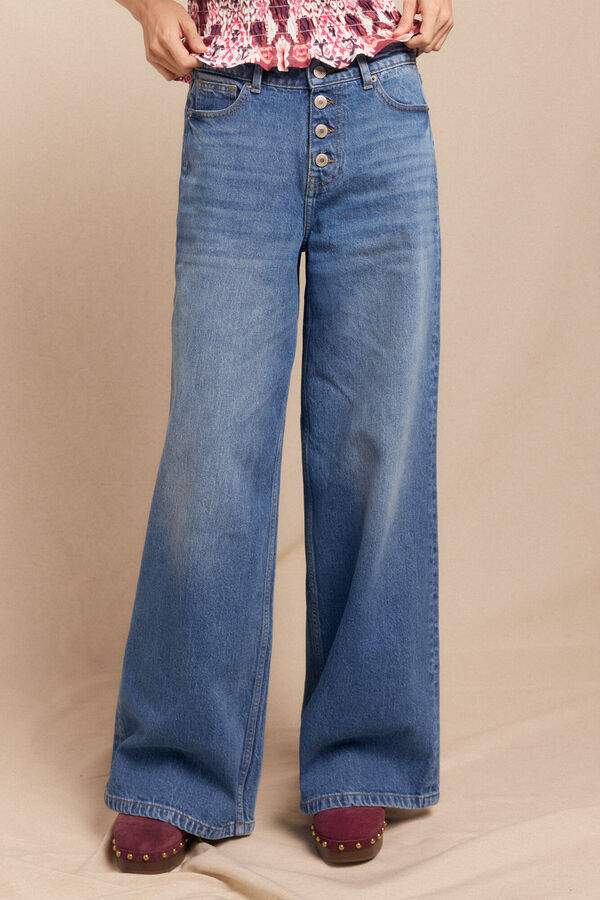 Slowlove Jeans de botões largos Azul