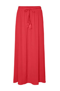 Cortefiel Ankle length skirt with elasticated waist Red