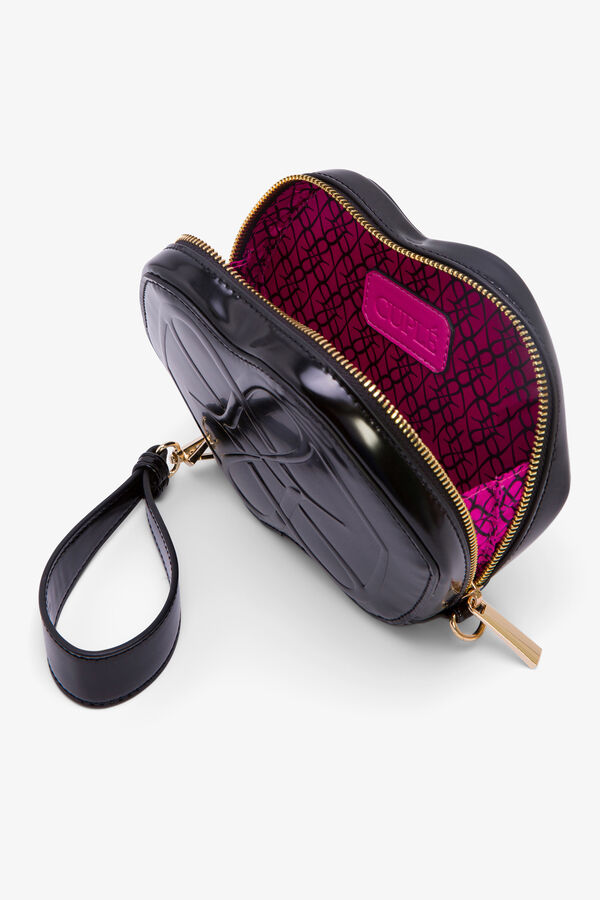 Cuplé Bolso de mano con logo Negro