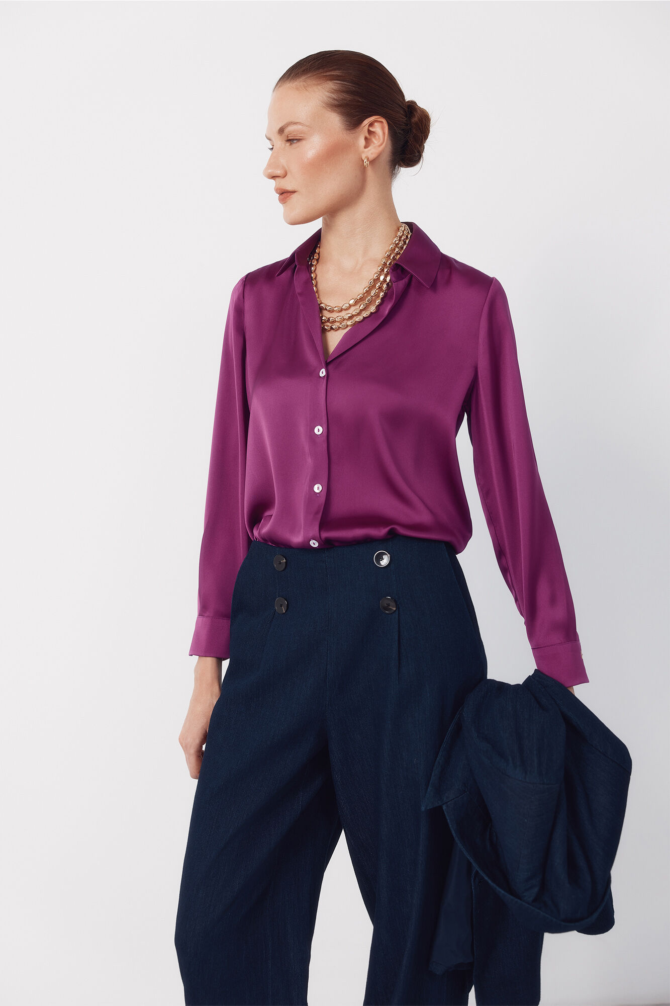 Cortefiel Satin-finish shirt