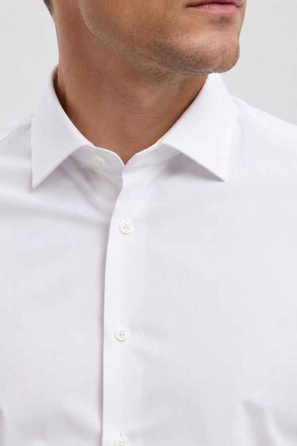 Selected Camisa de vestir slim fit Branco