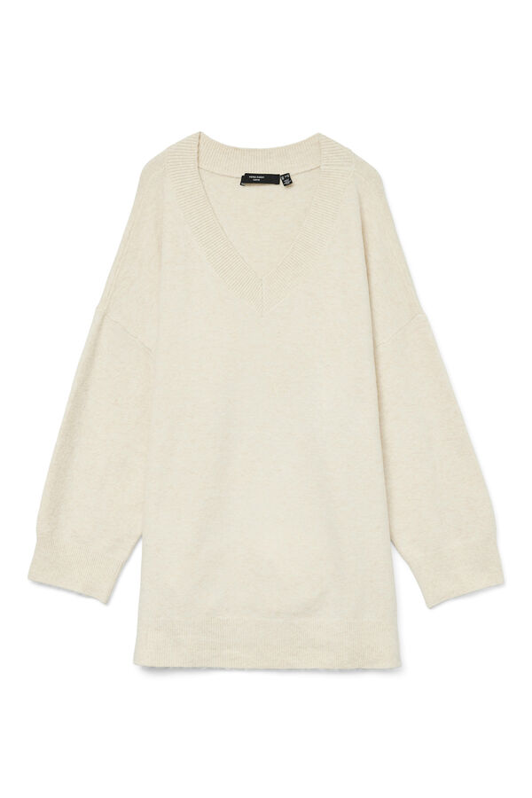Vero Moda Curve Camisola com gola em V curvo Cinzento