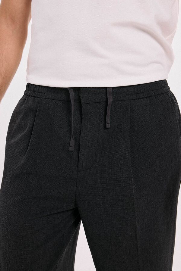 Jack & Jones Calça largas com pregas Cinzento