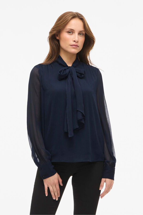 Vila Blusa de manga comprida Azul