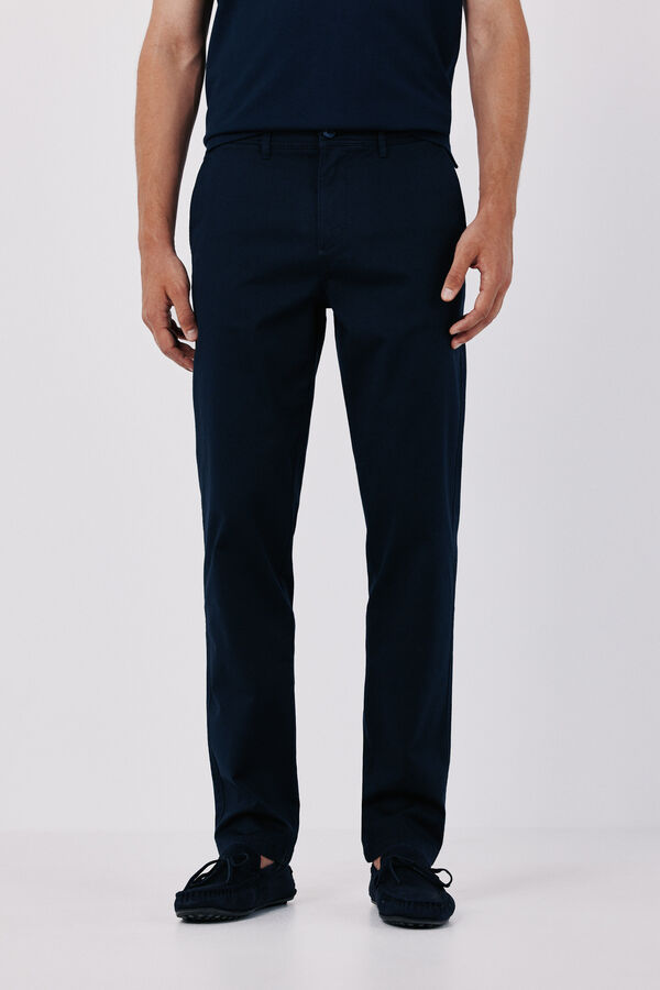 Cortefiel Chino b&aacute;sico ligero regular Azul marino