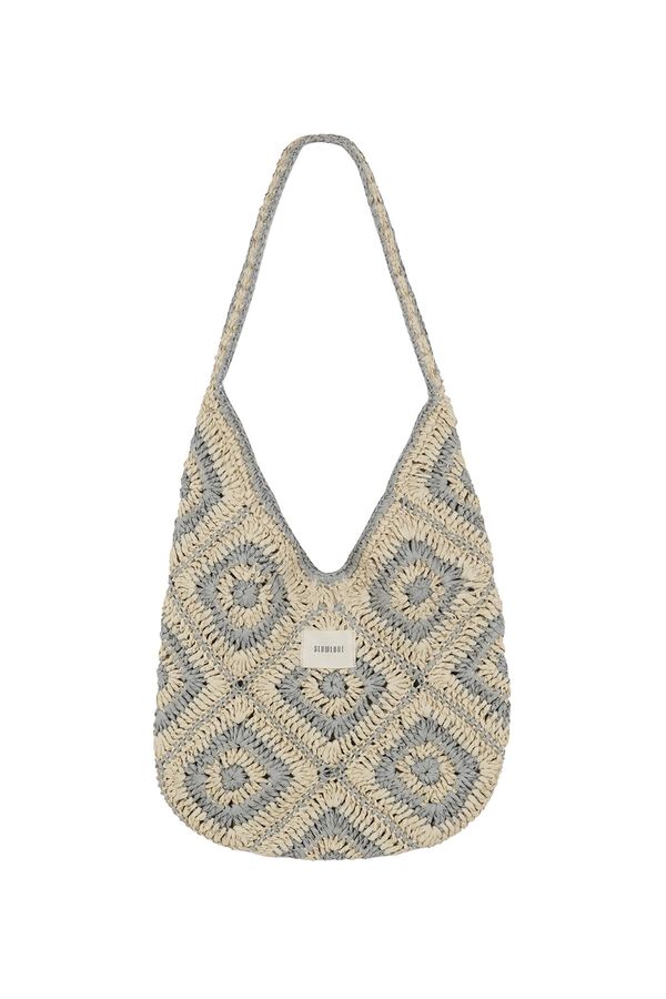 Slowlove Bolso hobo crochet Estampado azul