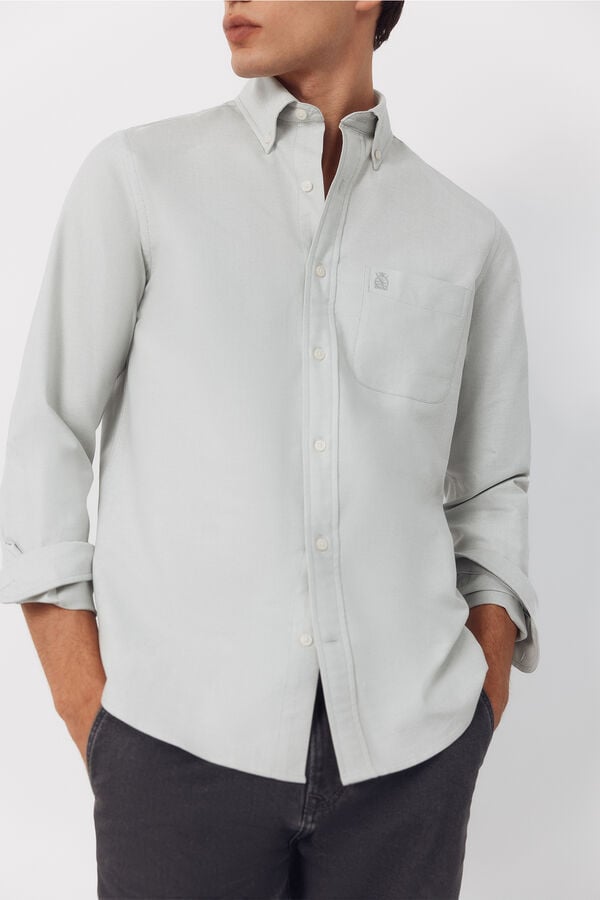 Cortefiel Camisa oxford lisa Verde
