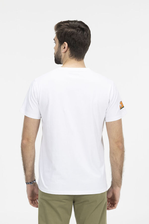 Cortefiel T-shirt estampada remos cores Branco