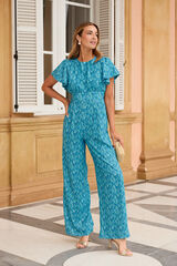 Pol&iacute;n Et Moi Macac&atilde;o estampado Lidia Azul