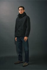 Cortefiel Hooded parka Black