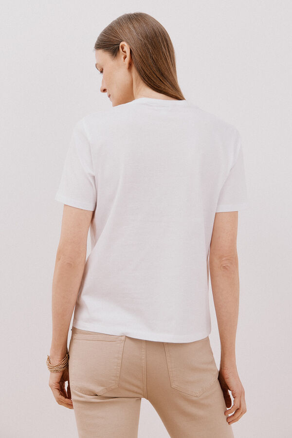 Cortefiel Printed t-shirt White