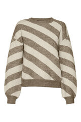 Cortefiel Diagonal striped jersey  Nude