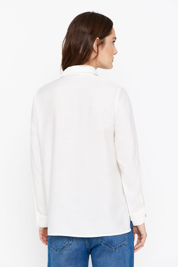 Cortefiel White shirt with metal buttons White