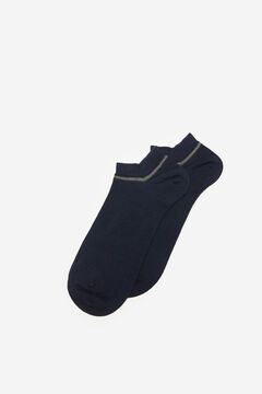 Cortefiel Plain breathable ankle socks Navy