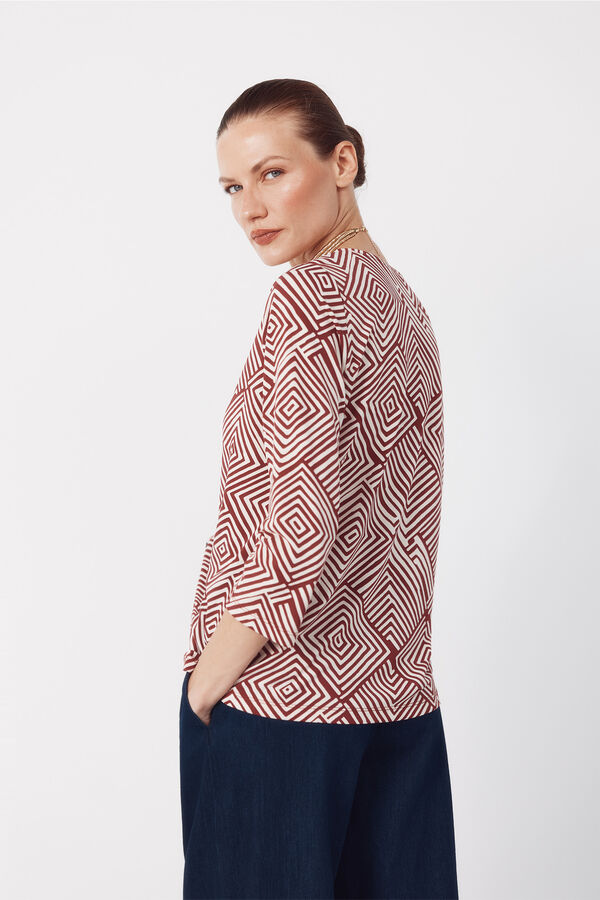 Cortefiel V- neckline top with buttons Multicolour