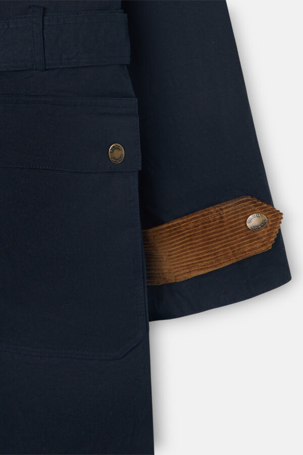 Silbon Parka longa encerada Azul