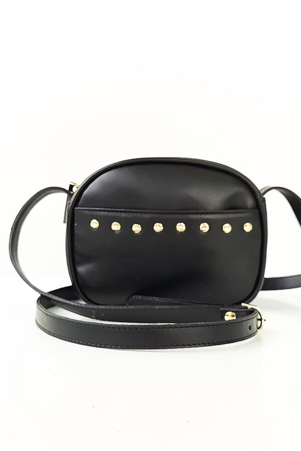 The Code Mala a tiracolo Lola em pele com tachas Preto