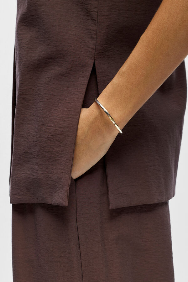 Object Top colete fluido Castanho