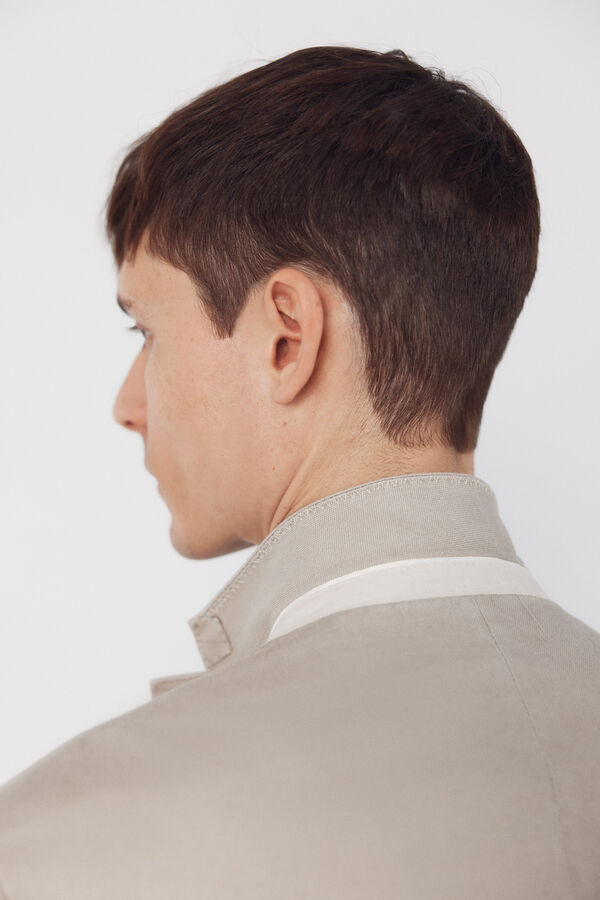 Cortefiel Blazer coordenado em mistura de linho Tostado