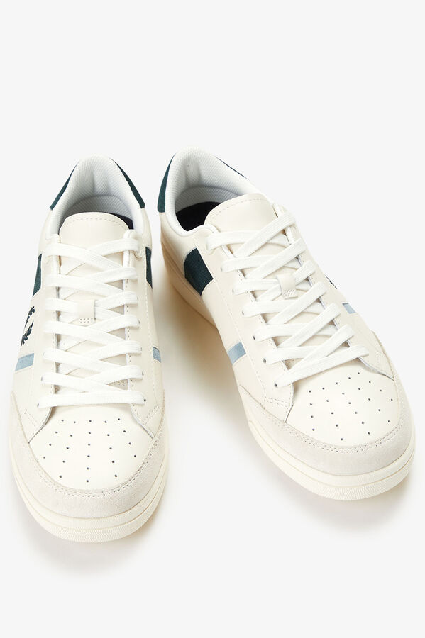 Fred Perry Sapatilhas B725 em pele/camur&ccedil;a Branco