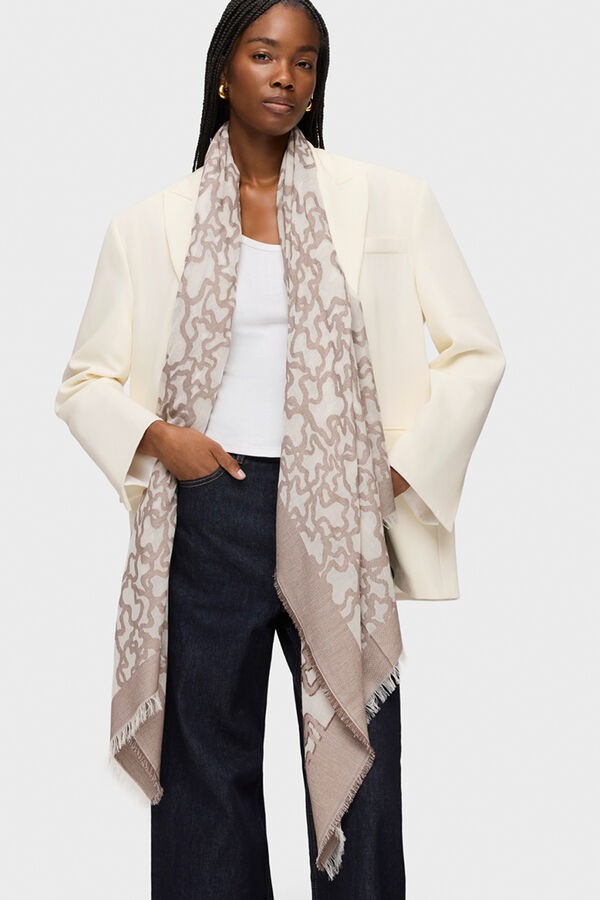 Tous Foulard Kaos en color piedra Gris