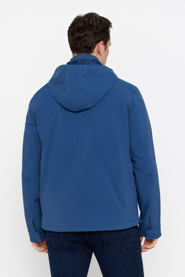 Cortefiel Hooded jacket Blue