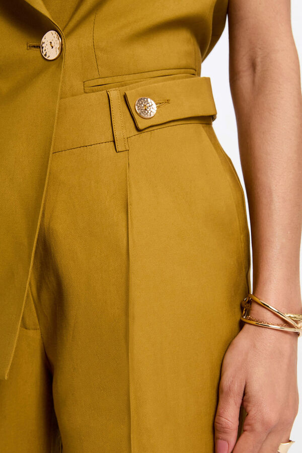 Morgan Pantalón estrecho en pernera Amarillo