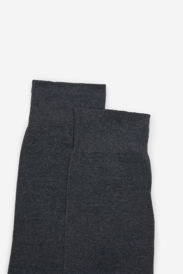 Cortefiel Plain dress socks Dark grey