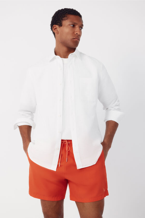 Cortefiel Plain basic swimwear Coral