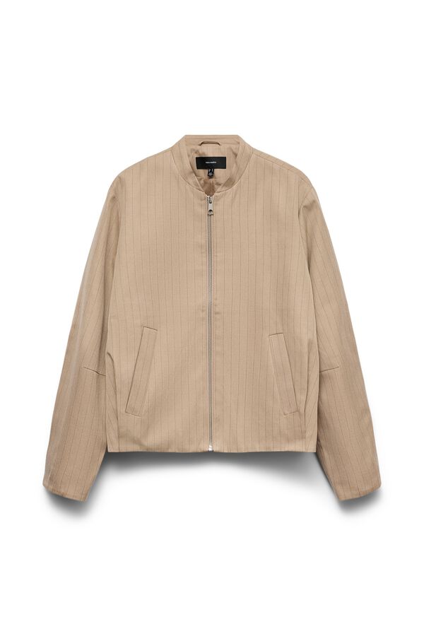 Vero Moda Blus&atilde;o de risca de giz Castanho