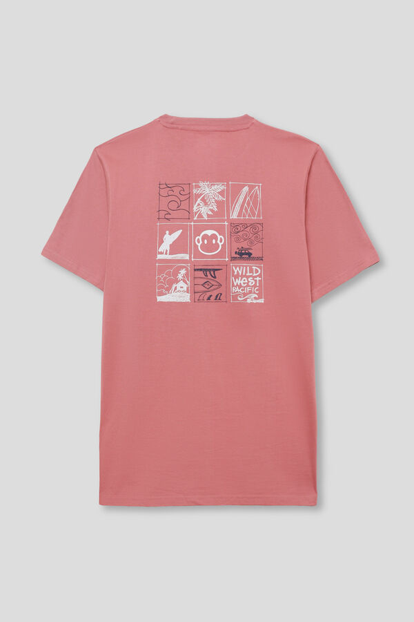 Street Monkey Camiseta manga curta da moda Subiu