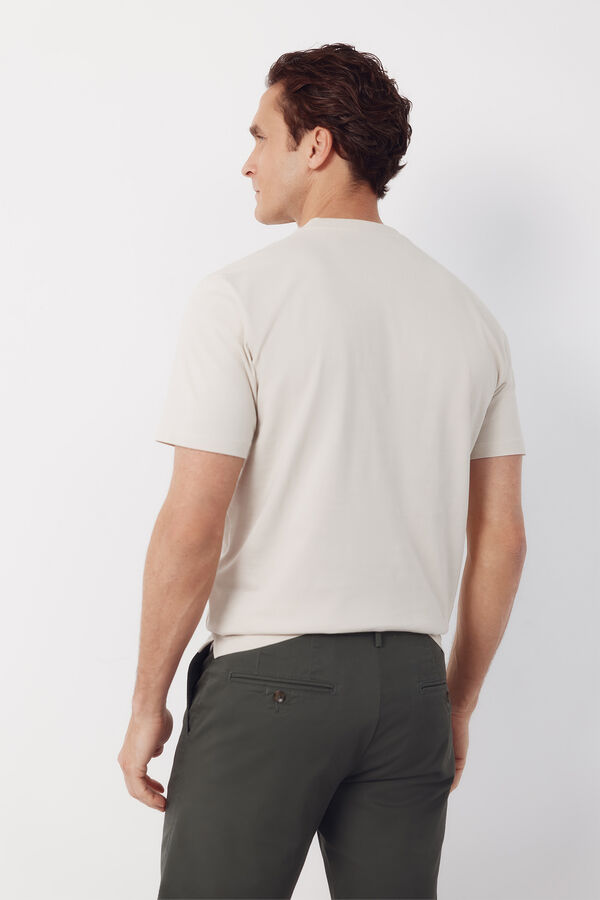 Cortefiel Plain T-shirt Beige