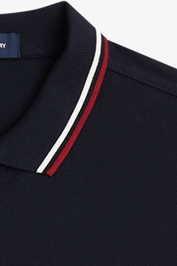 Cortefiel Short-sleeved polo shirt Navy