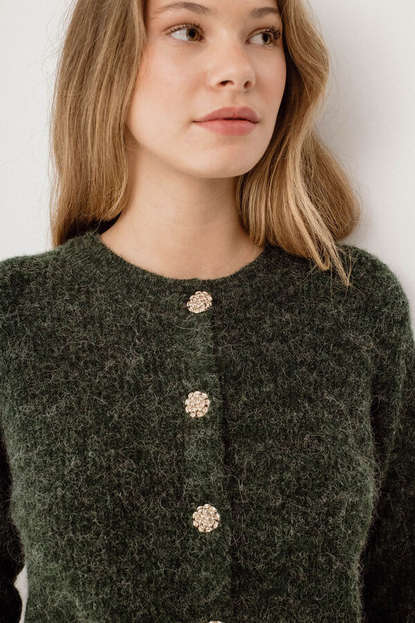 Vila Jewel buttons Cardigan Turquoise