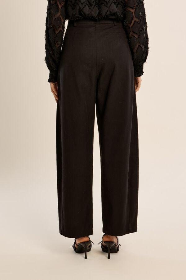 Molly Bracken Cal&ccedil;a comprida estilo barrel Preto