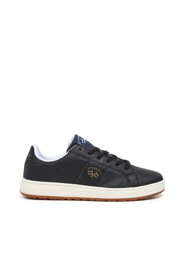 Spagnolo Men's casual tennis sneakers Black