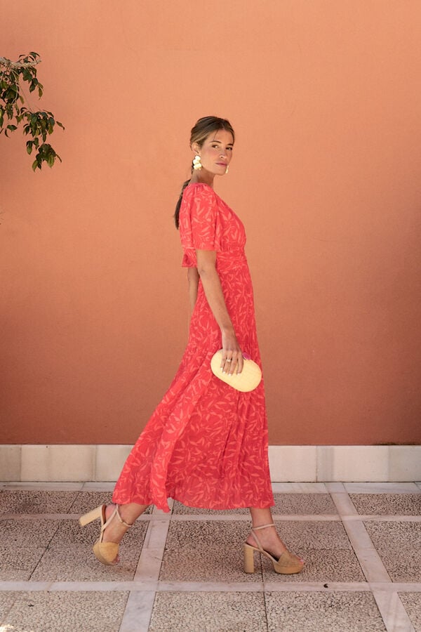 Pol&iacute;n Et Moi Vestido de convidada Roc&iacute;o Vermelho